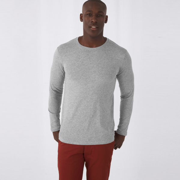 Pánske Tričko s Dlhým Rukávom s Potlačou | B&C Inspire