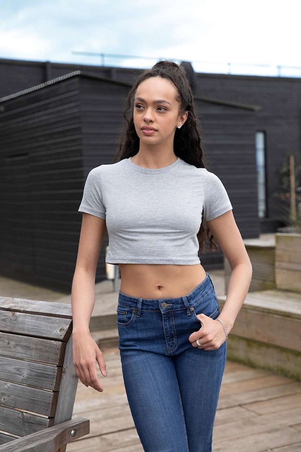 Dámske Tričko AWDis Crop-Top a Vašou Potlačou
