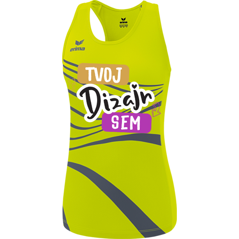 Potlač na ERIMA Racing Dámske Tielko na Beh, Fitness a Jogu - puppynator.sk