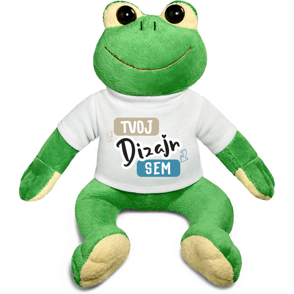 Plyšák žabka s menom či plyšový macko s potlačou