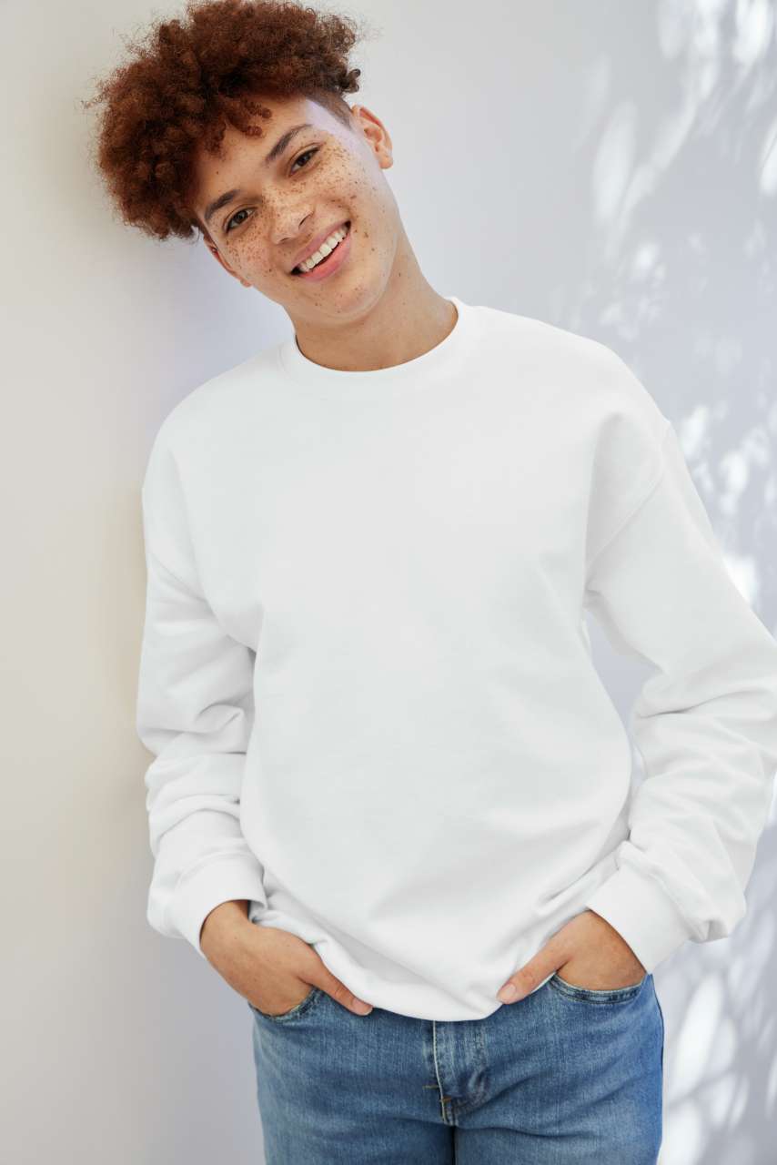 Mikina Gildan s Okrúhlym Výstrihom a Tvojou Potlačou