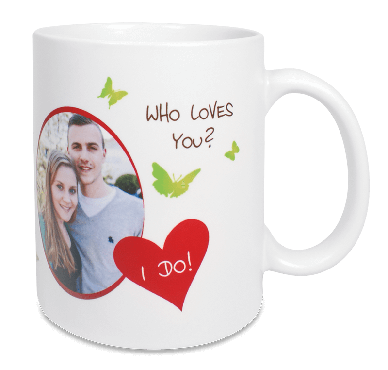 Potlač bielych hrnčekov 