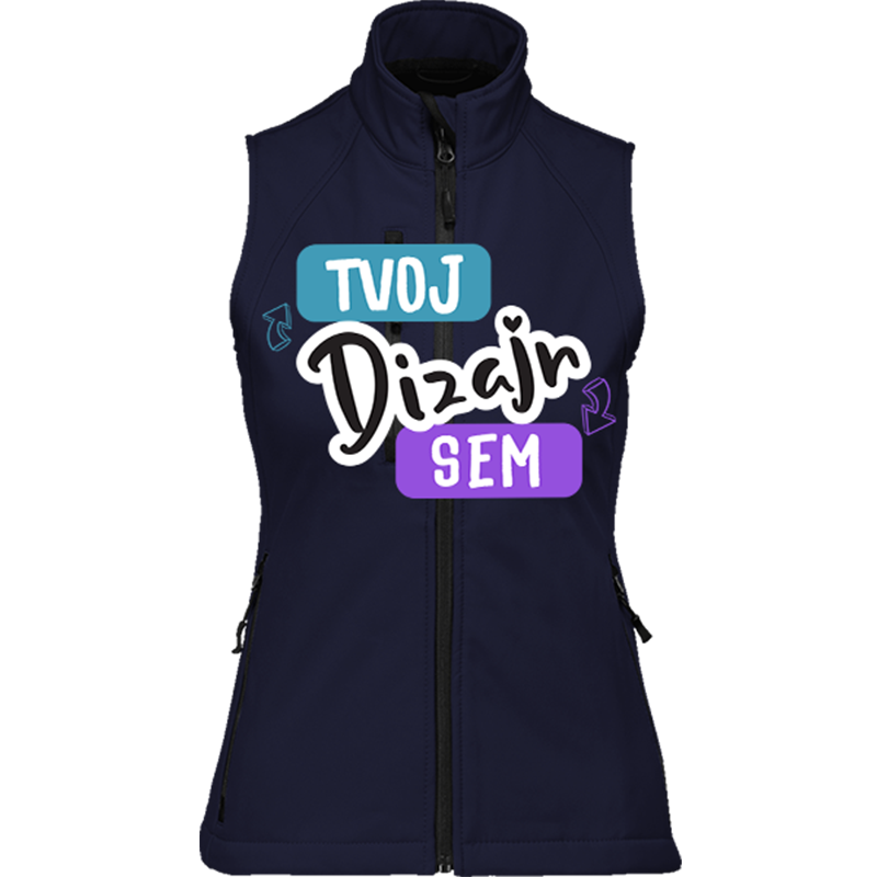 Potlač na Funkčnú Dámsku Vestu Russell Gilet zo Softshellu - puppynator.sk