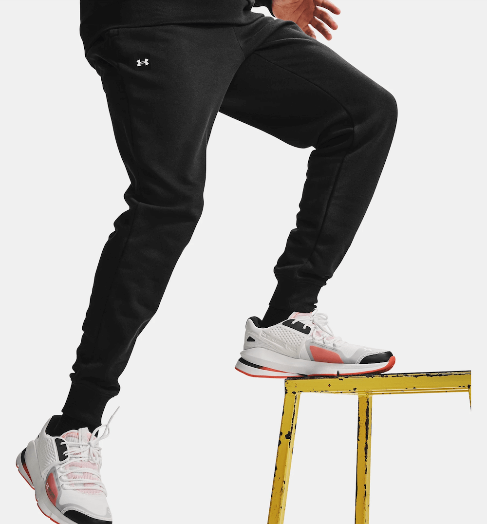 Potlač na UA Rival Fleece Joggers Pánske Športové Tepláky