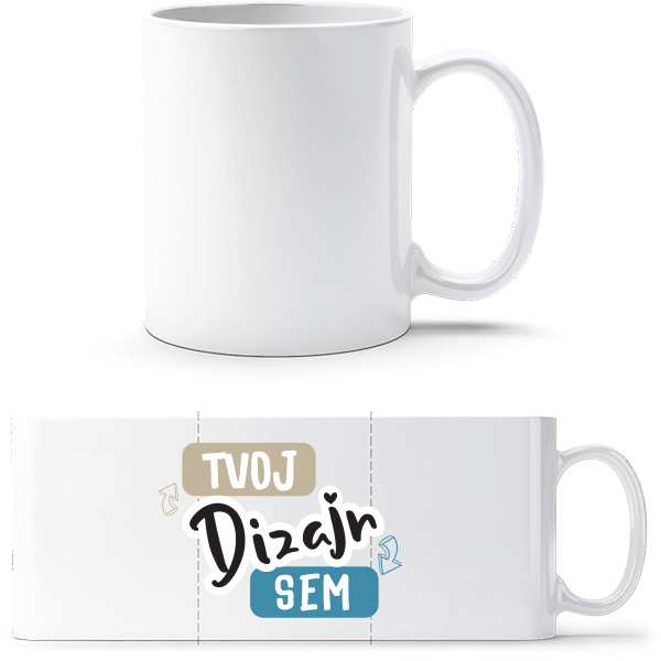 Biely Hrnček s Vlastnou Potlačou, fotkou, nápisom, na puppynator.sk