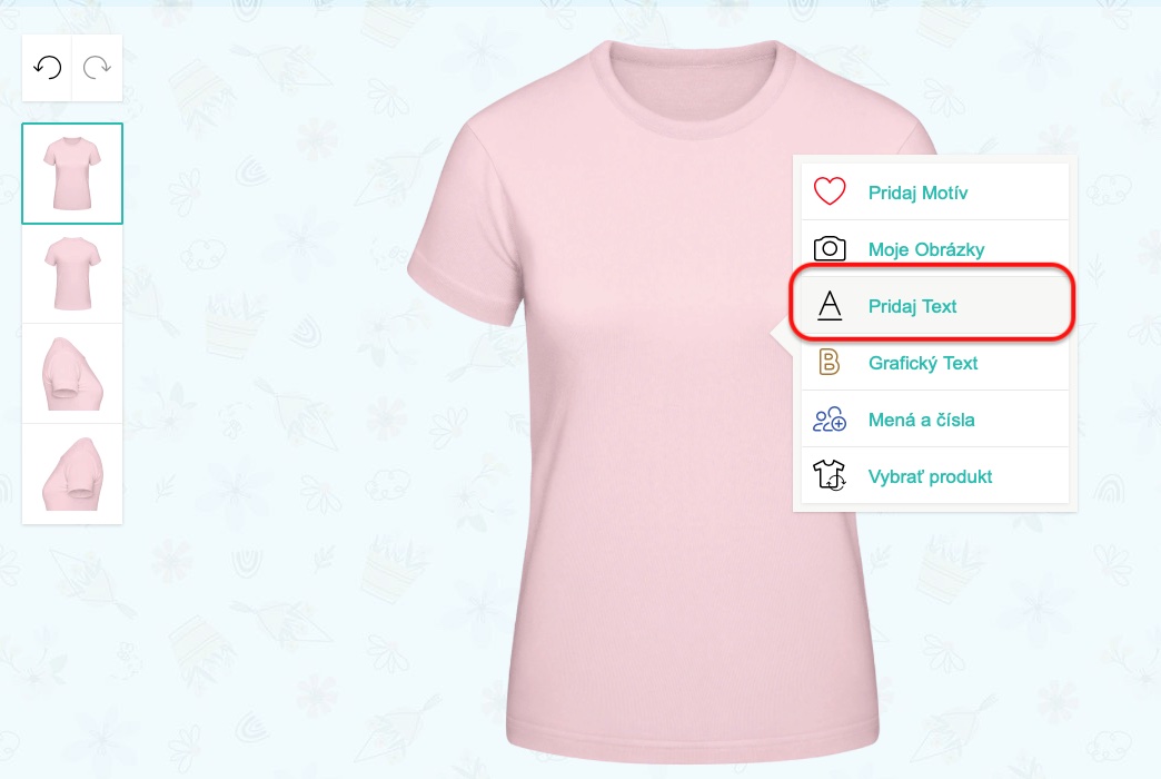 Ako pridať a upraviť text (nápis) na tričko?