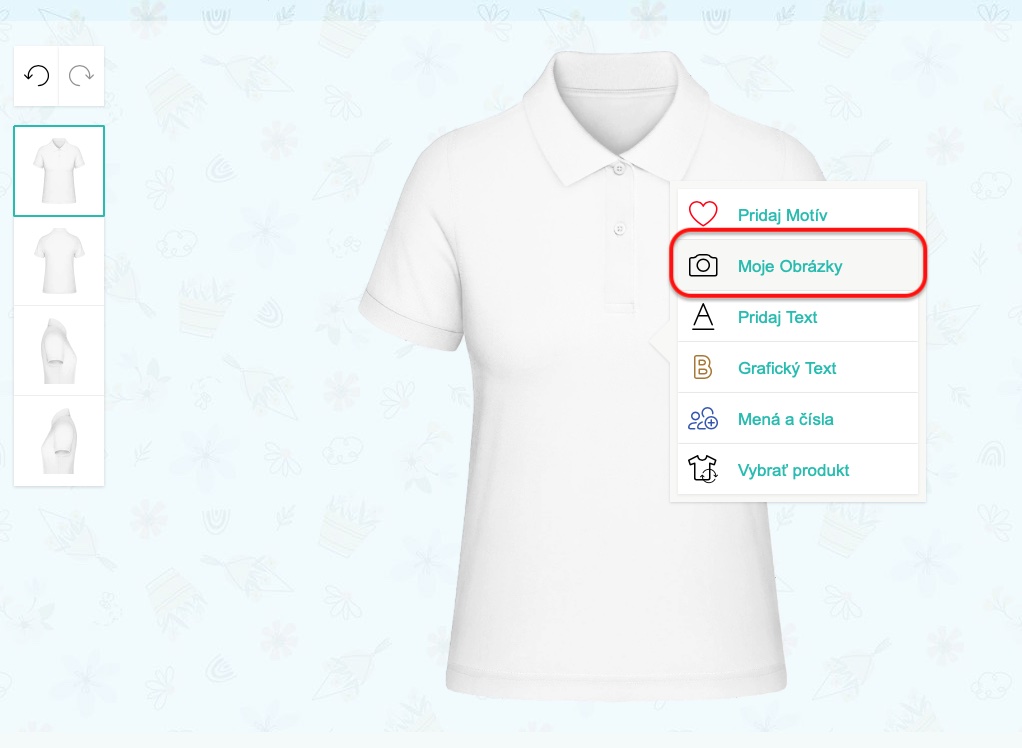 Ako pridať na tričko vlastný obrázok alebo fotografiu?