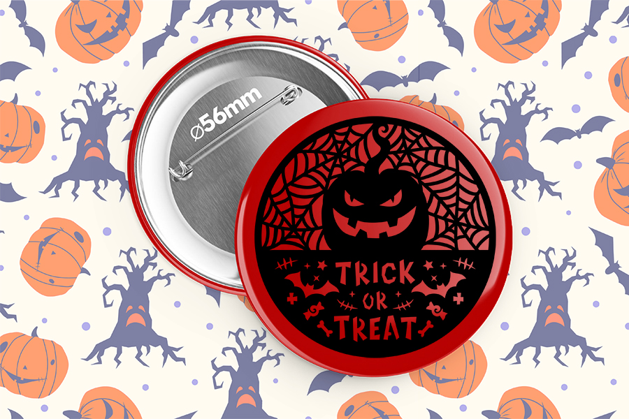 Odznak so strašidlom na halloween - puppynator.sk