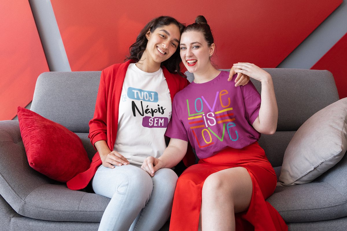 Dúhové tričká Láska pre páry - puppynator.sk