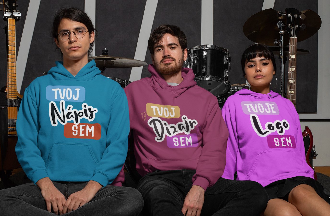 Festivalové mikiny - vlastný nápis, fotka či logo interpreta