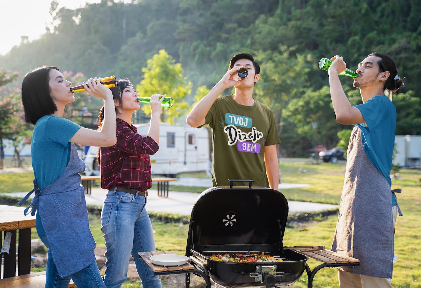 Navrhni si pivné tričko na grilovačku