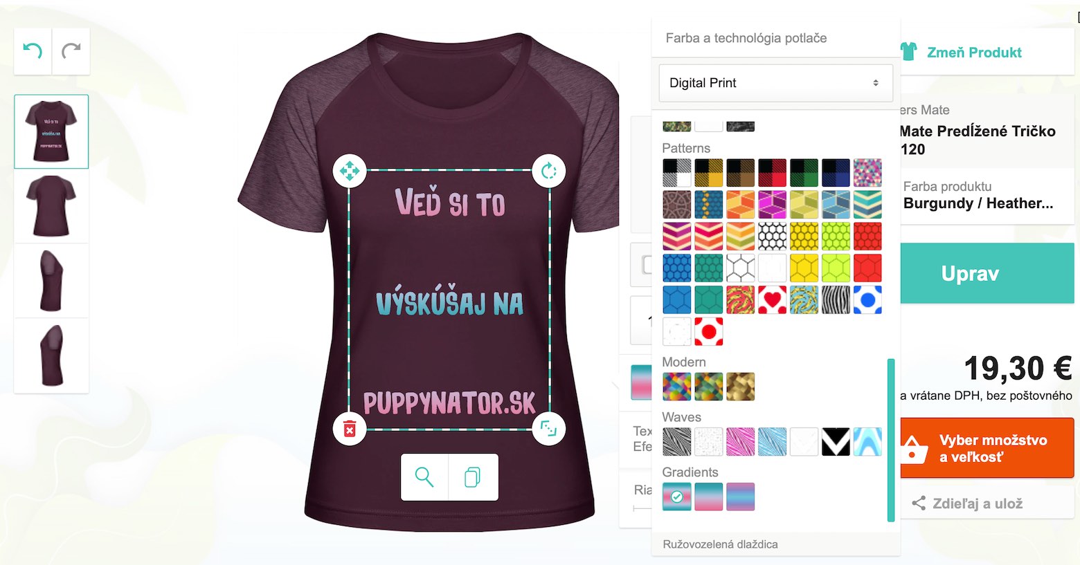 Potlač trička na puppynator.sk