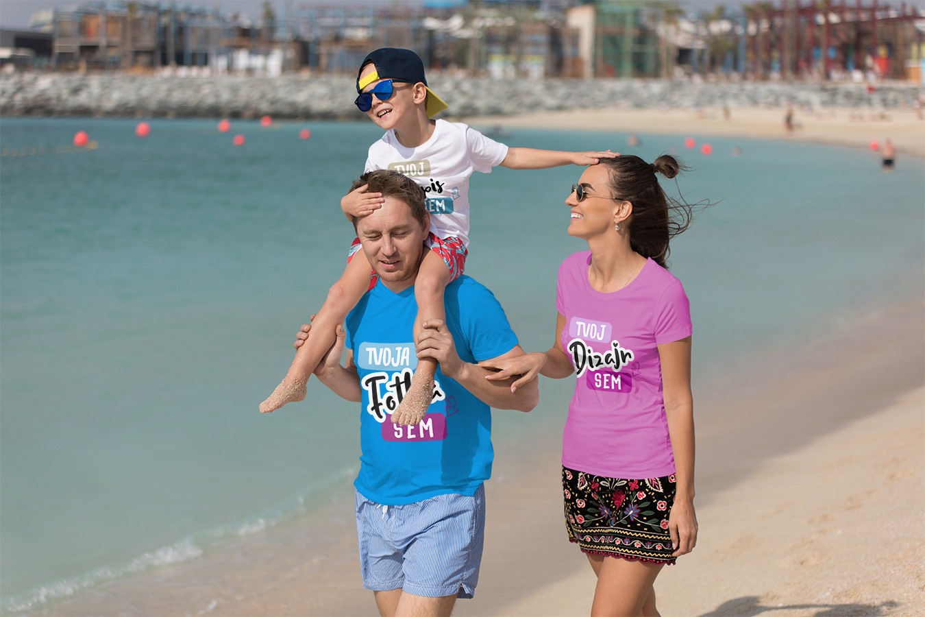 Rodinné plážové tričká na dovolenku - puppynator.sk
