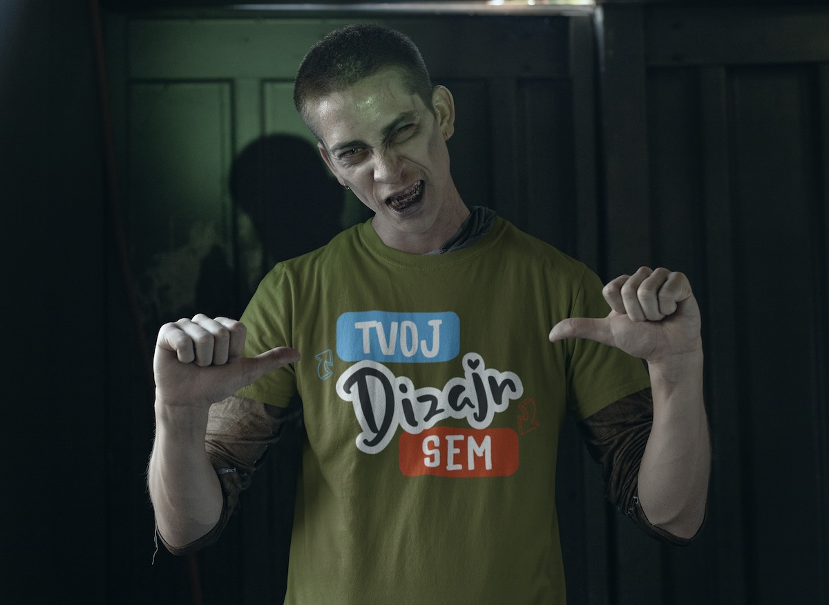 Halloweenska potlač na pánske tričko - puppynator.sk