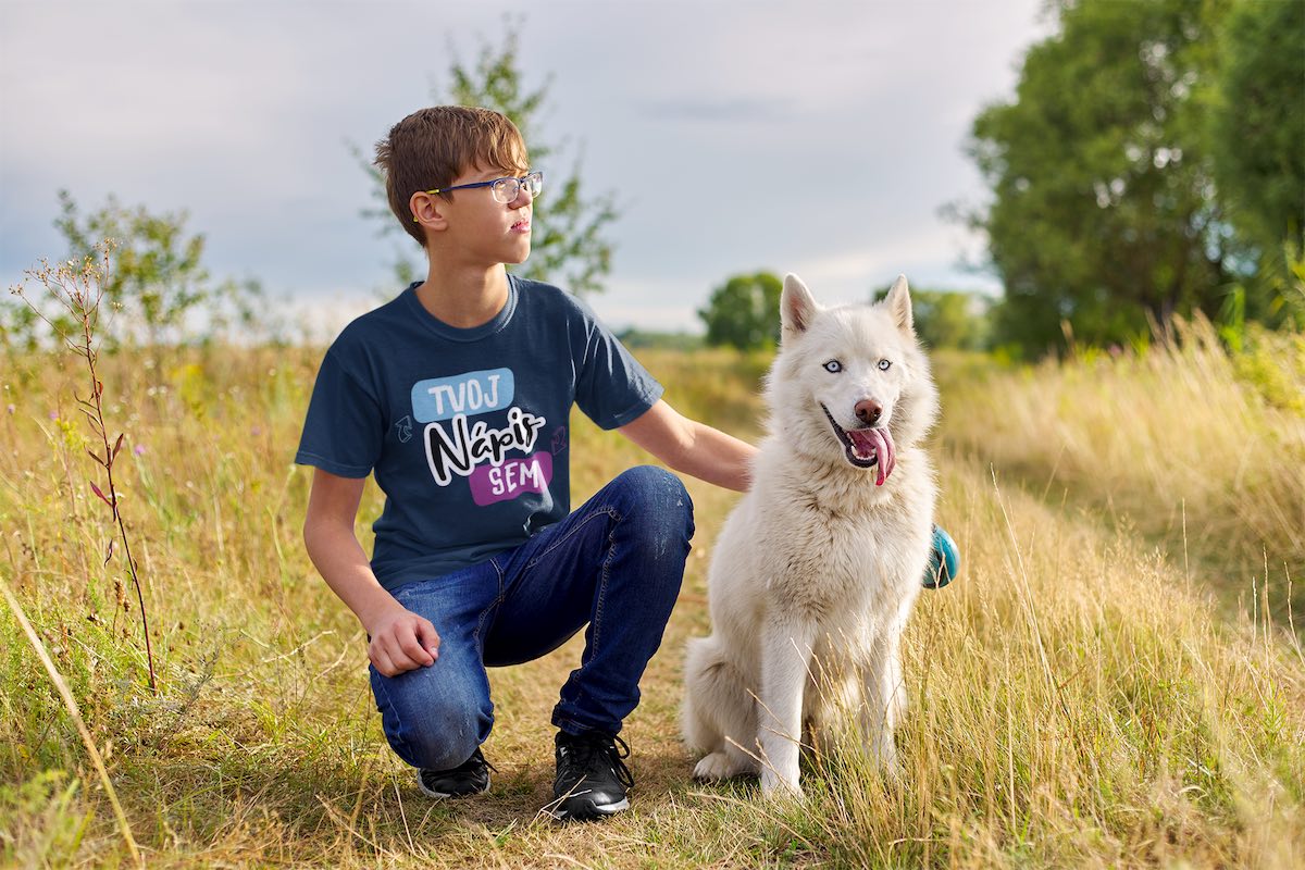Tričko so psíkom a nápisom - puppynator.sk
