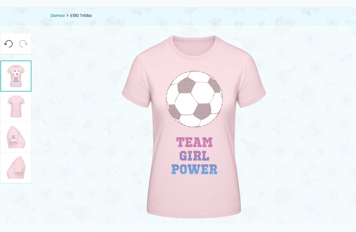 Tvorba dizajnu tímového trička