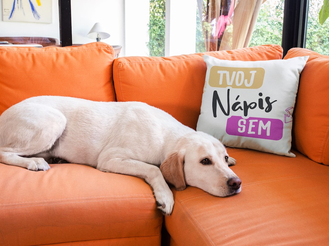 Vankúš pre psíka s menom a fotkou na puppynator.sk