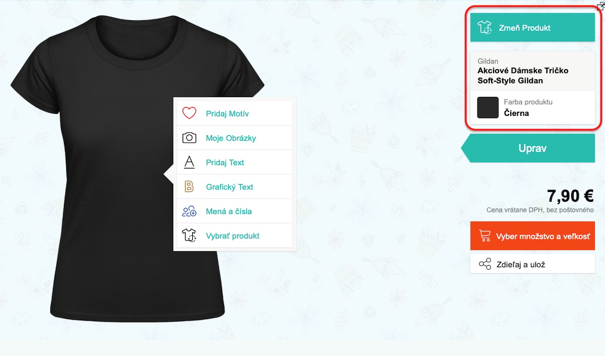 Ako si vyberiem farbu a strih trička?