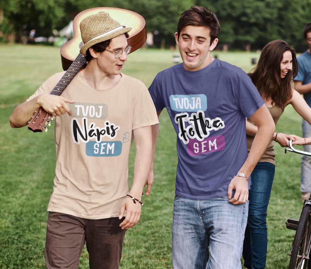 Festivalové tričko s nápisom a fotkou kapely - puppynator.sk