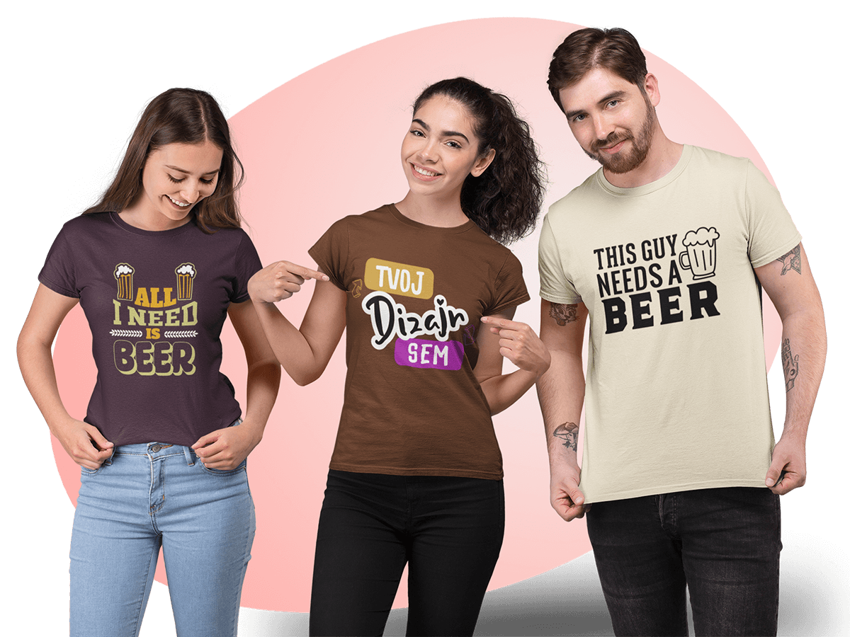 Vytvor si vlastné pivné tričká s vlastnou potlačou - puppynator.sk