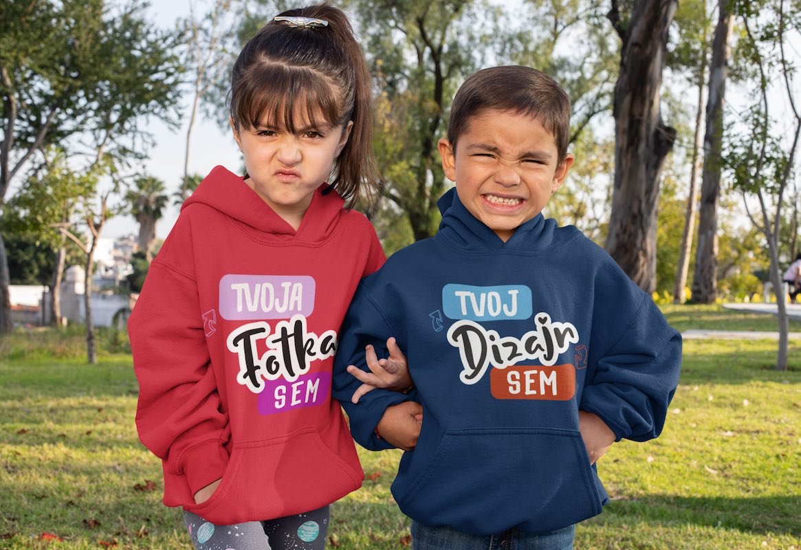 Detská mikina s vlastným nápisom a fotkou - puppynator.sk